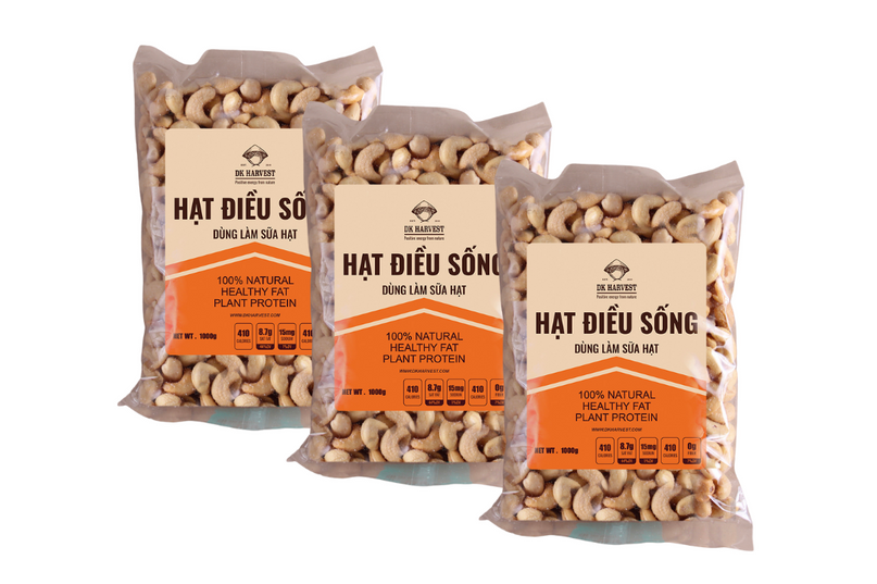 Hạt điều sống nguyên hạt 500g Hạt điều sống nguyên hạt 500g