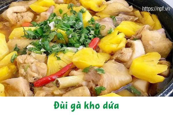 Đùi gà nấu dứa Đùi gà nấu dứa