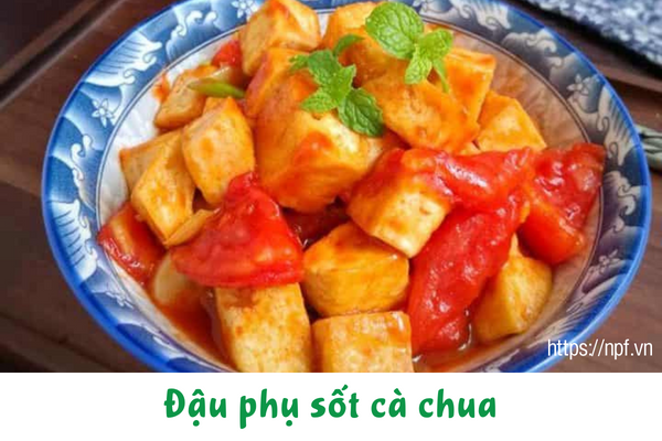Đậu phụ sốt cà chua Đậu phụ sốt cà chua