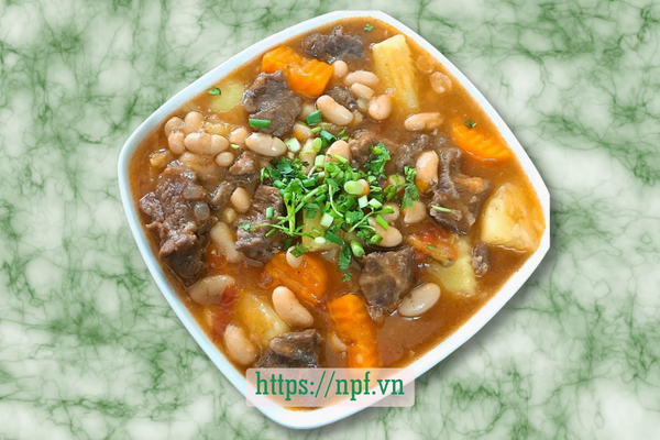 Bò hầm đậu trắng Bò hầm đậu trắng