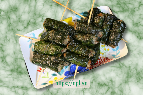 Bò nướng lá lốt Bò nướng lá lốt