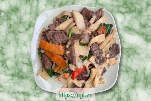 Bò xào măng Bò xào măng