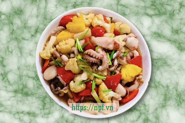 Bạch tuộc xào chua ngọt Bạch tuộc xào chua ngọt