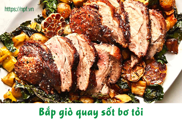 Bắp giò quay sốt bơ tỏi Bắp giò quay sốt bơ tỏi