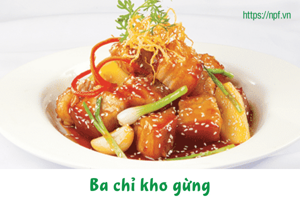 Ba chỉ kho gừng Ba chỉ kho gừng