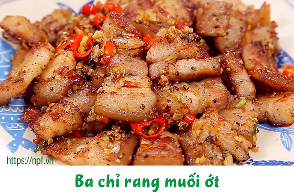 Ba chỉ rang muối ớt Ba chỉ rang muối ớt