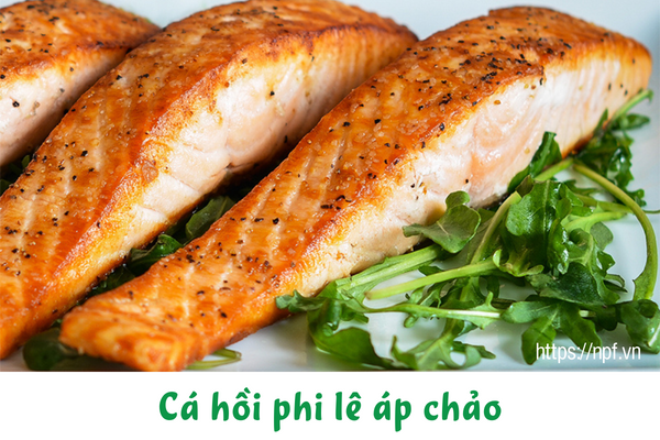 Cá hồi phi lê áp chảo Cá hồi phi lê áp chảo