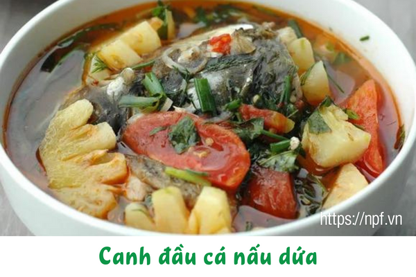 Canh đầu cá nấu dứa Canh đầu cá nấu dứa