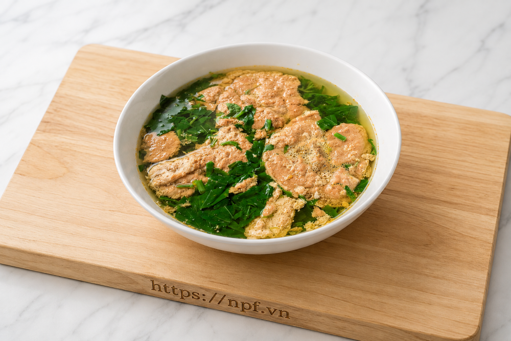 Canh cua nấu mồng tơi
