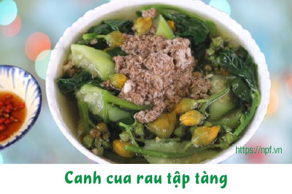 Canh cua rau tập tàng Canh cua rau tập tàng