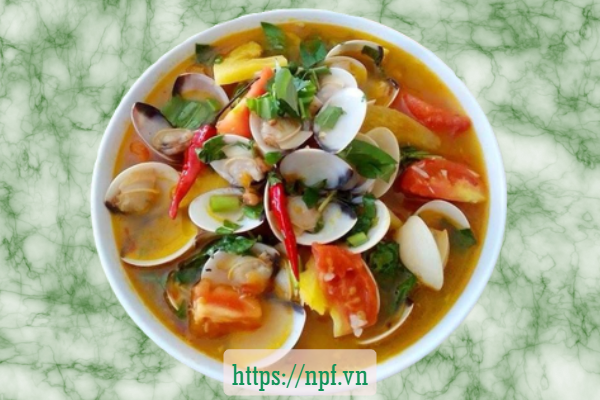 Canh ngao nấu dứa