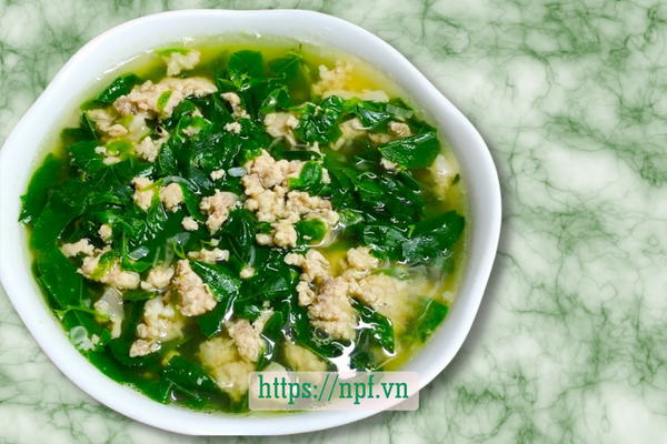 Canh rau ngót thịt băm Canh rau ngót thịt băm
