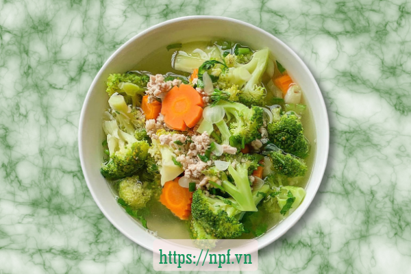 Canh rau quả thịt băm Canh rau quả thịt băm