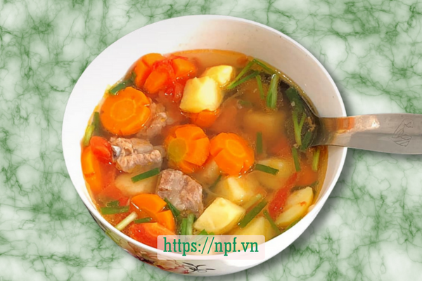Canh sườn củ quả Canh sườn củ quả