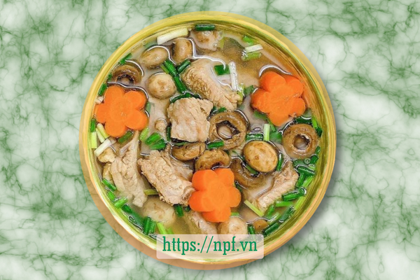 Canh sườn nấm