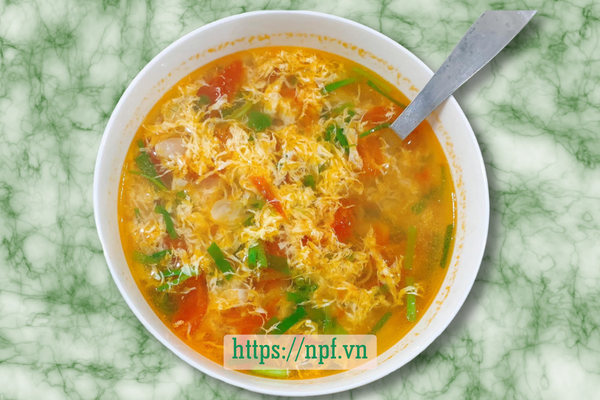Canh trứng cà chua Canh trứng cà chua