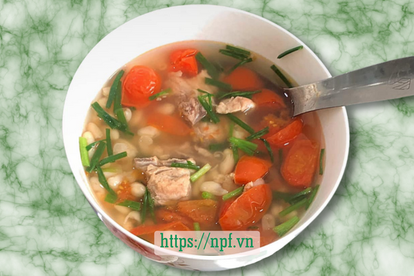 Canh xương hầm đậu trắng