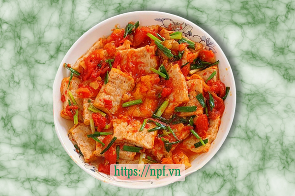 Chả mỡ sốt cà chua