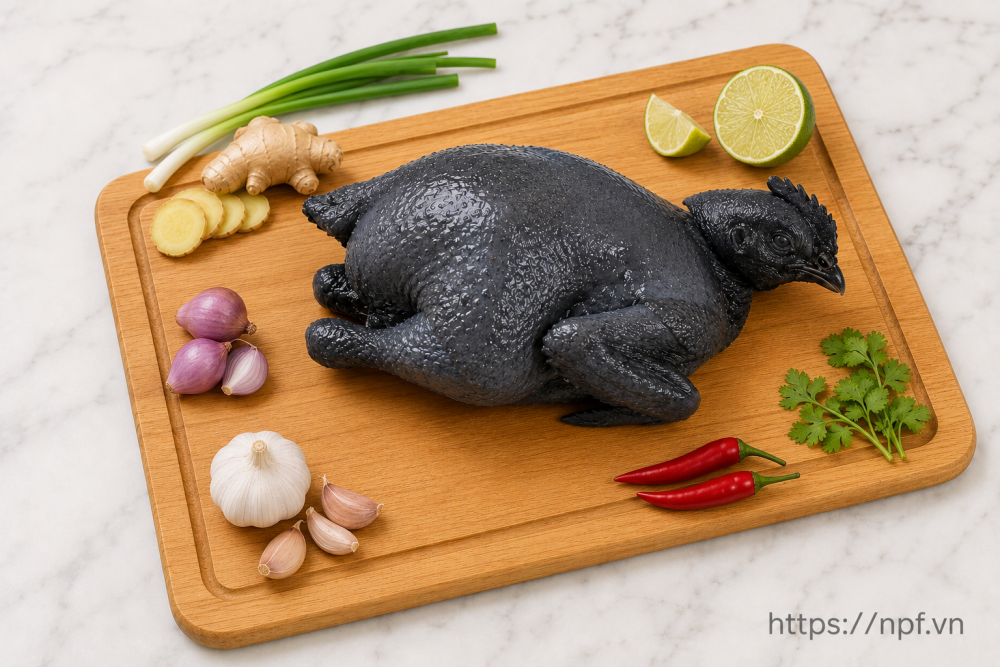 Gà ác làm sạch