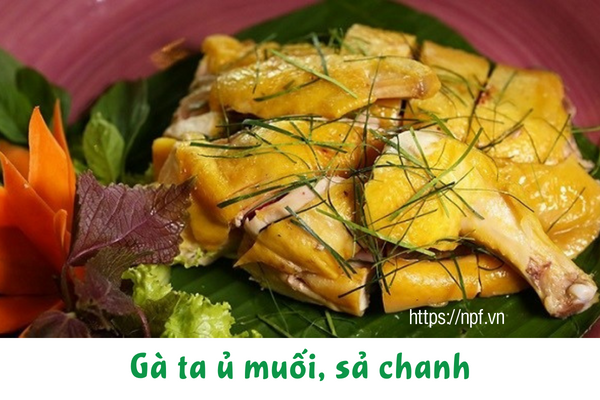 Gà ta ủ muối, sả chanh Gà ta ủ muối, sả chanh