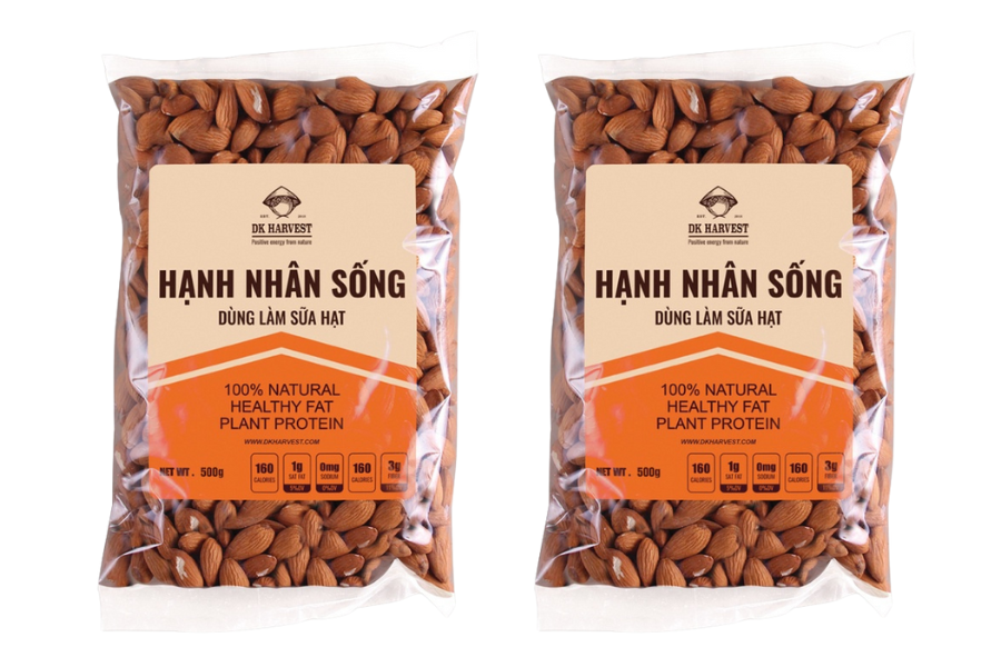 Hạt hạnh nhân sống 500g Hạt hạnh nhân sống 500g