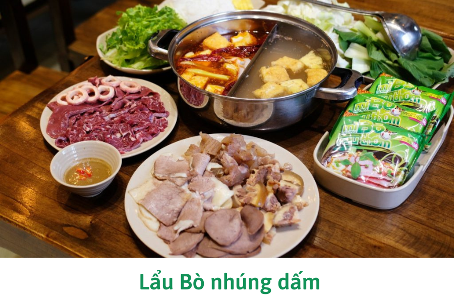 Lẩu bò nhúng dấm Lẩu bò nhúng dấm