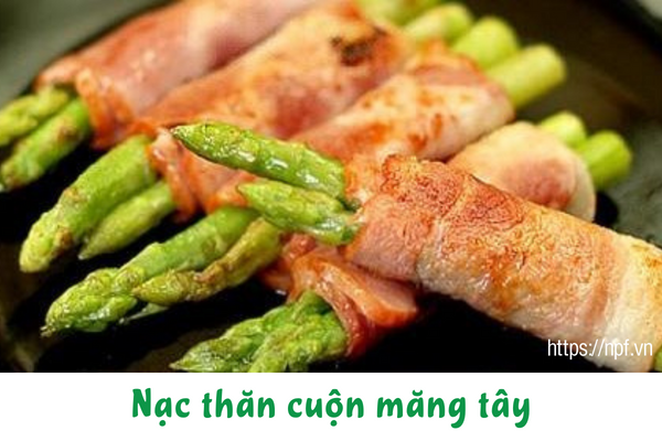 Nạc thăn cuộn măng tây Nạc thăn cuộn măng tây