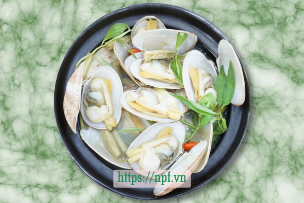 Ngao hoa hấp sả Ngao hoa hấp sả