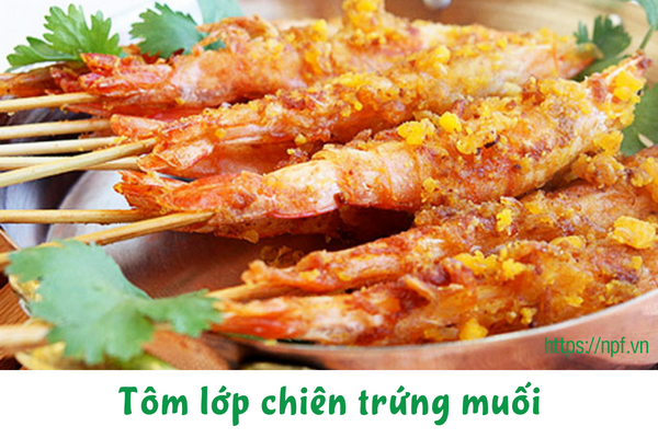 Tôm lớp chiên trứng muối Tôm lớp chiên trứng muối