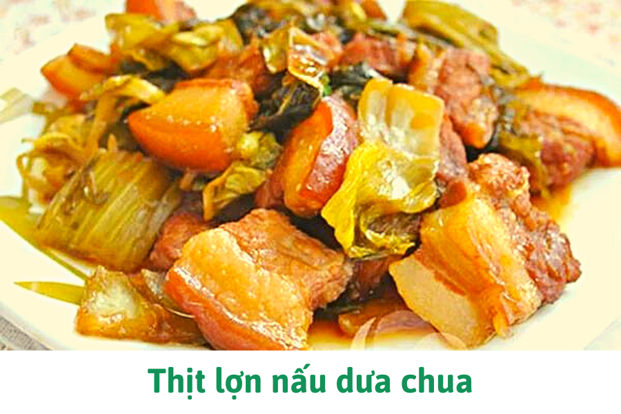 Thịt lợn kho dưa chua Thịt lợn kho dưa chua