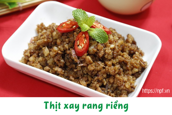 Thịt xay rang riềng Thịt xay rang riềng