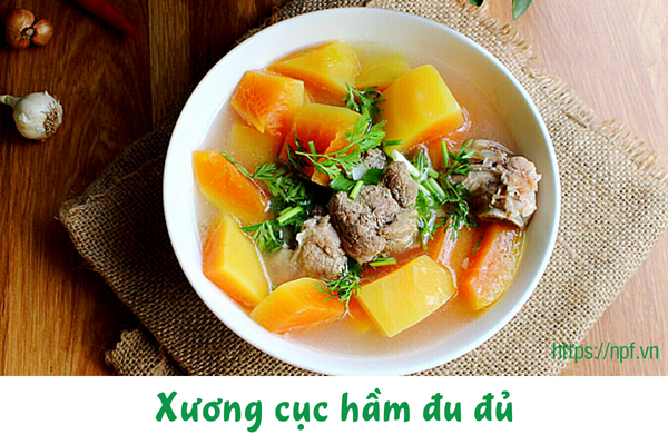 Xương cục hầm đu đủ Xương cục hầm đu đủ