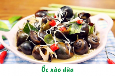 Ốc xào dừa