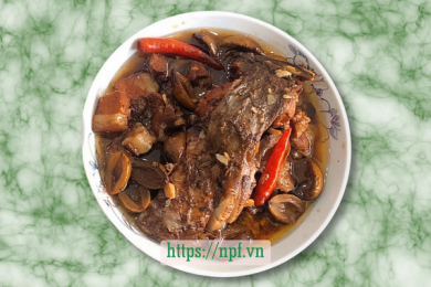 Cá trắm kho trám2