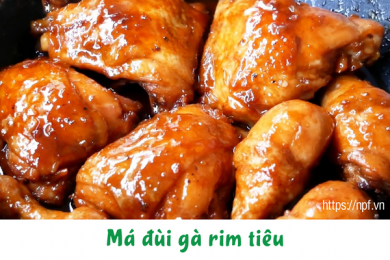 Má đùi gà rim tiêu
