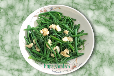 Ngọn Su su xào tỏi 3